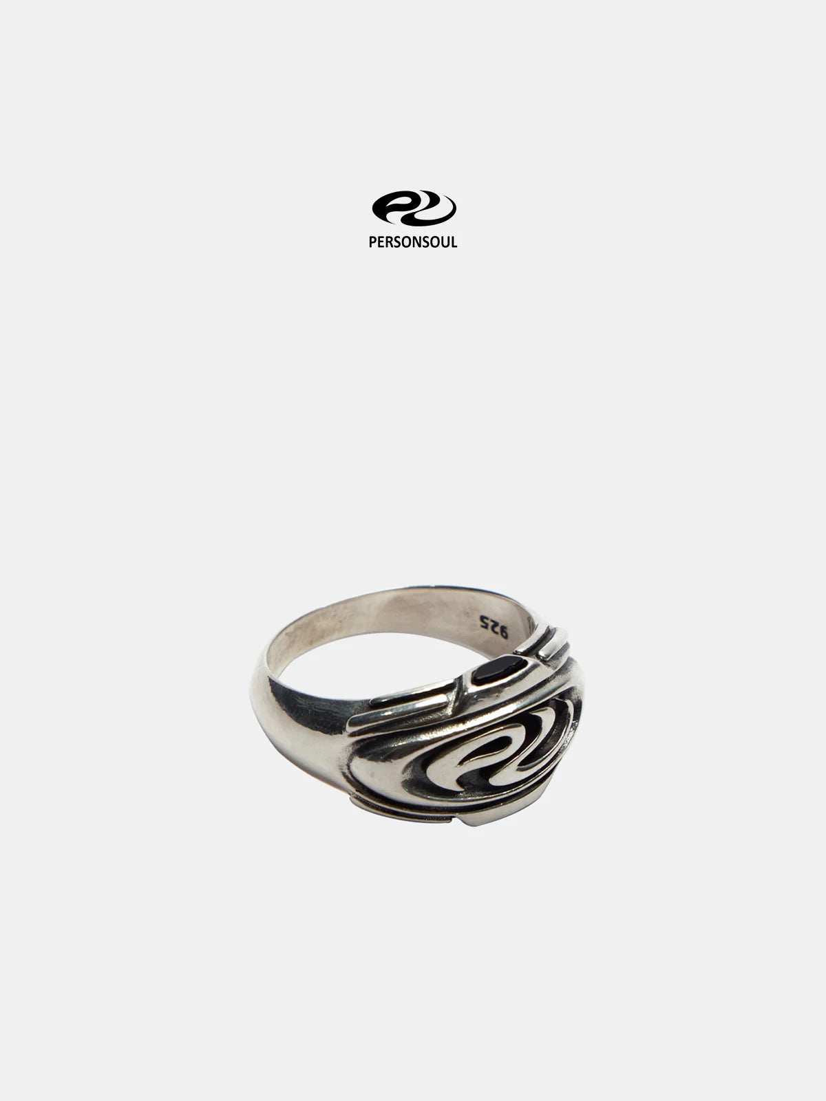 Personsoul Silver Logo Signet Ring