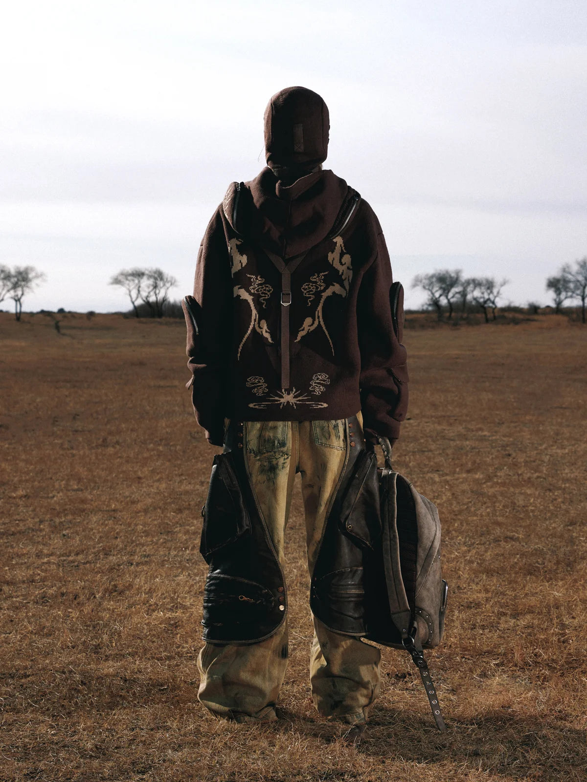 Totem Hoodie Sweater with Face Mask