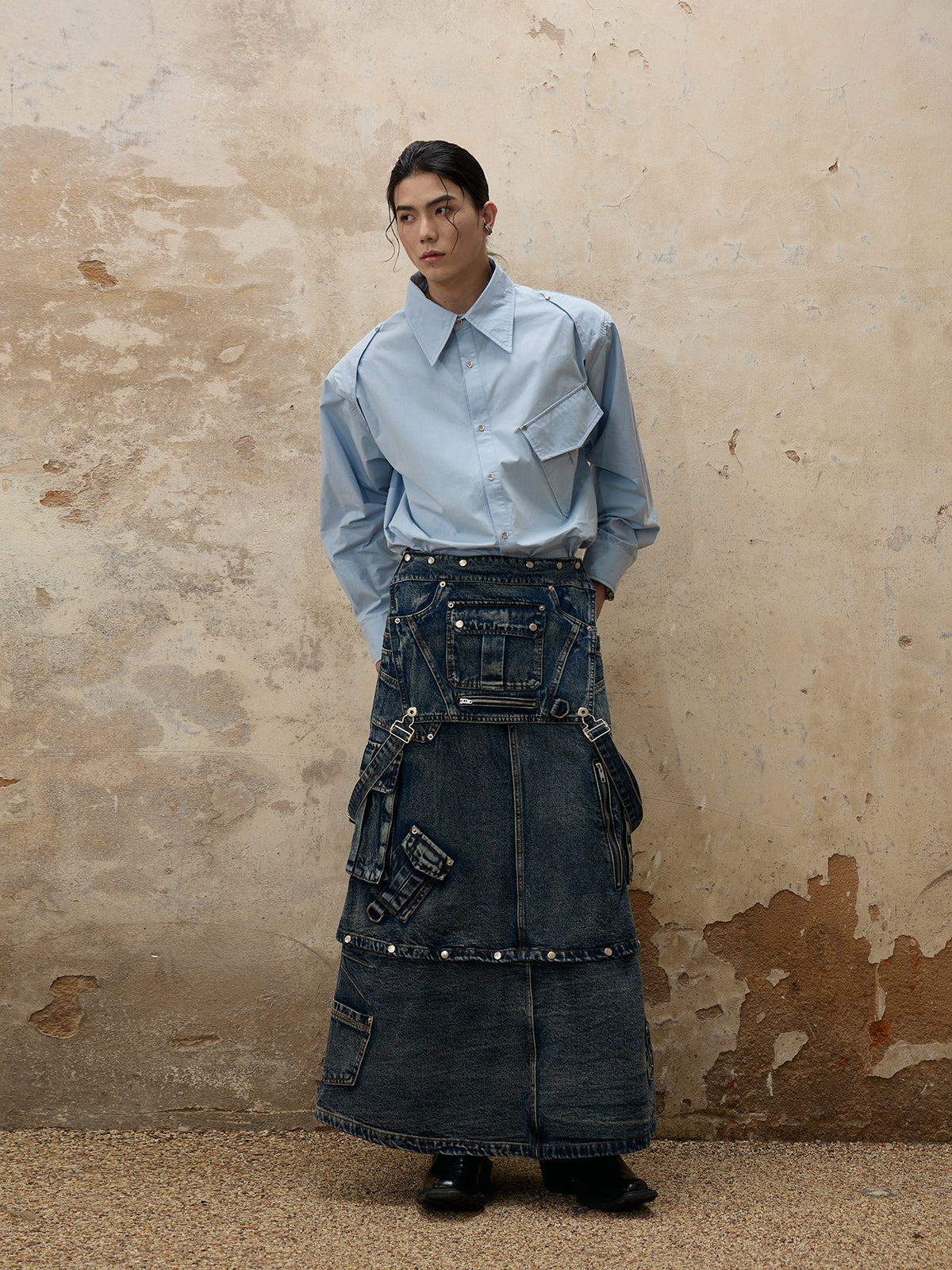 ○色青Personsoul Denim Skirt デニムスカート