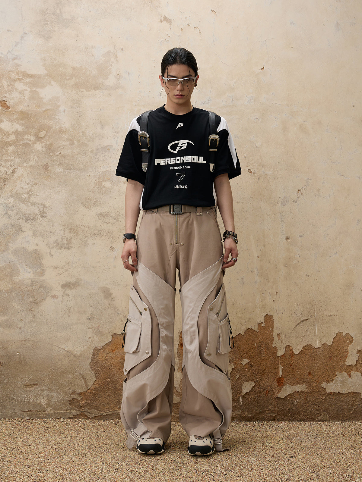 PERSONSOUL Structured Pants - スラックス