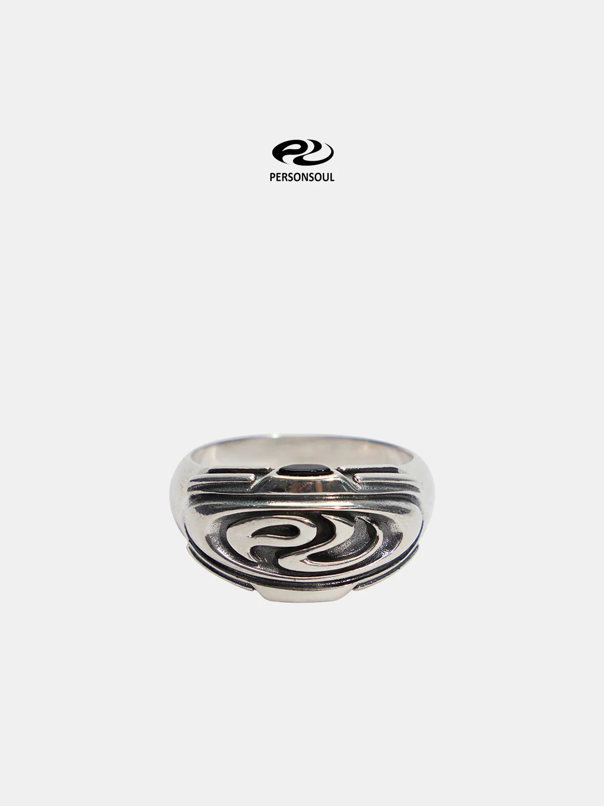 Personsoul Silver Logo Signet Ring