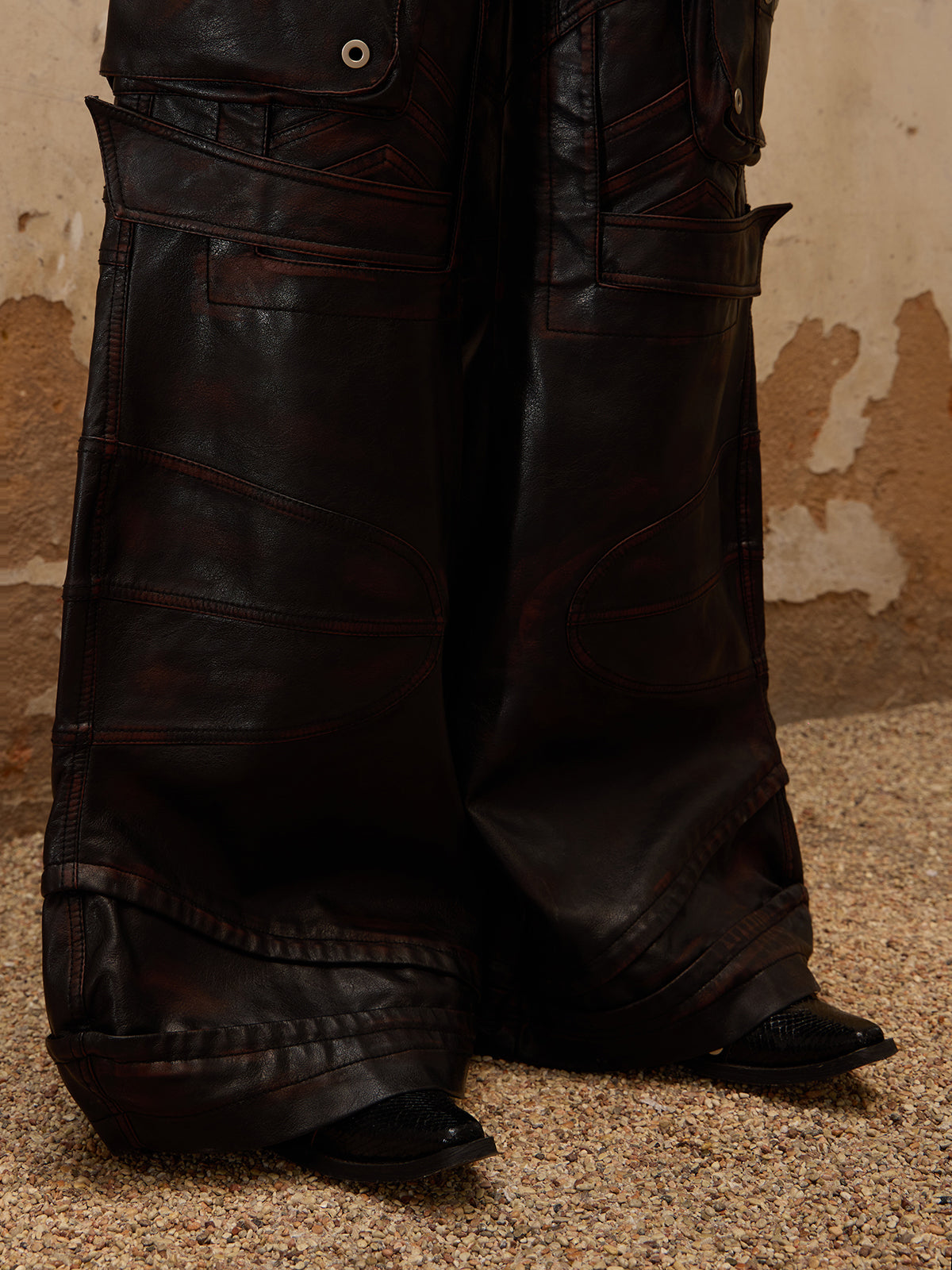 Personsoul Beetle Faxu-Leather Pant