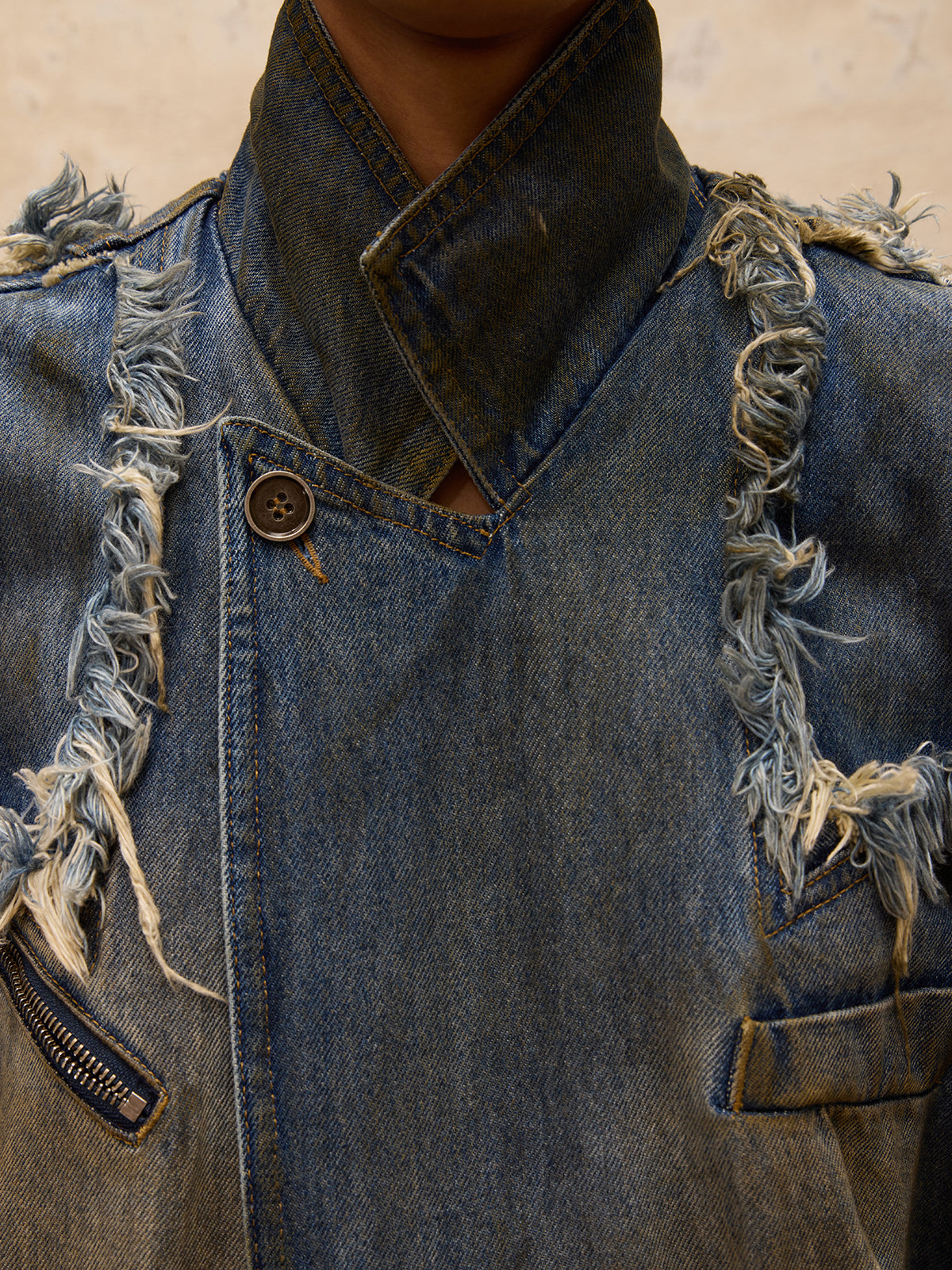  Dirty Trench Denim Coat