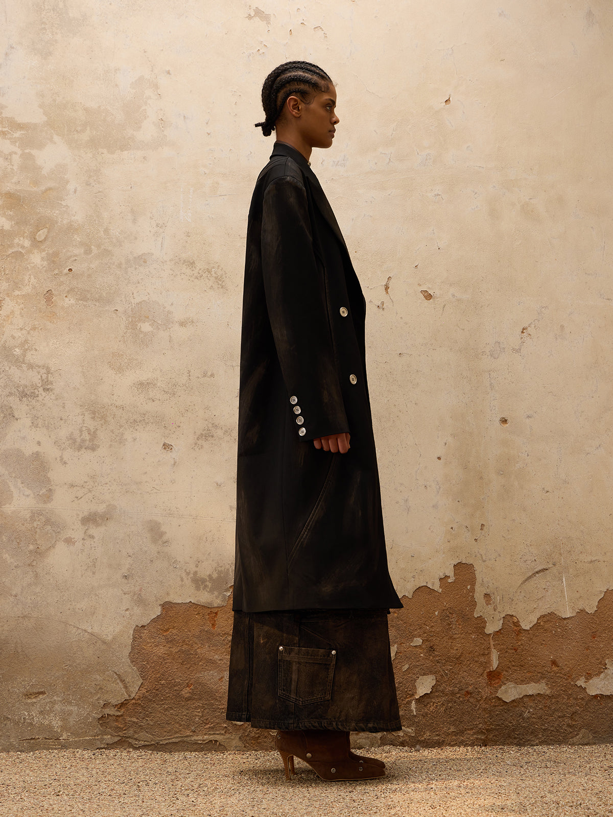 Personsoul Dirty Trench Coat