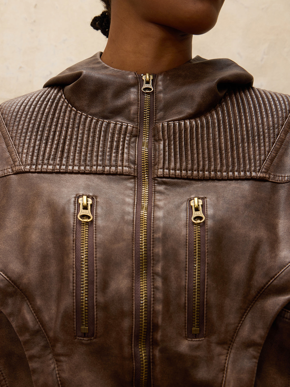 Retro Blouson Leather Jacket