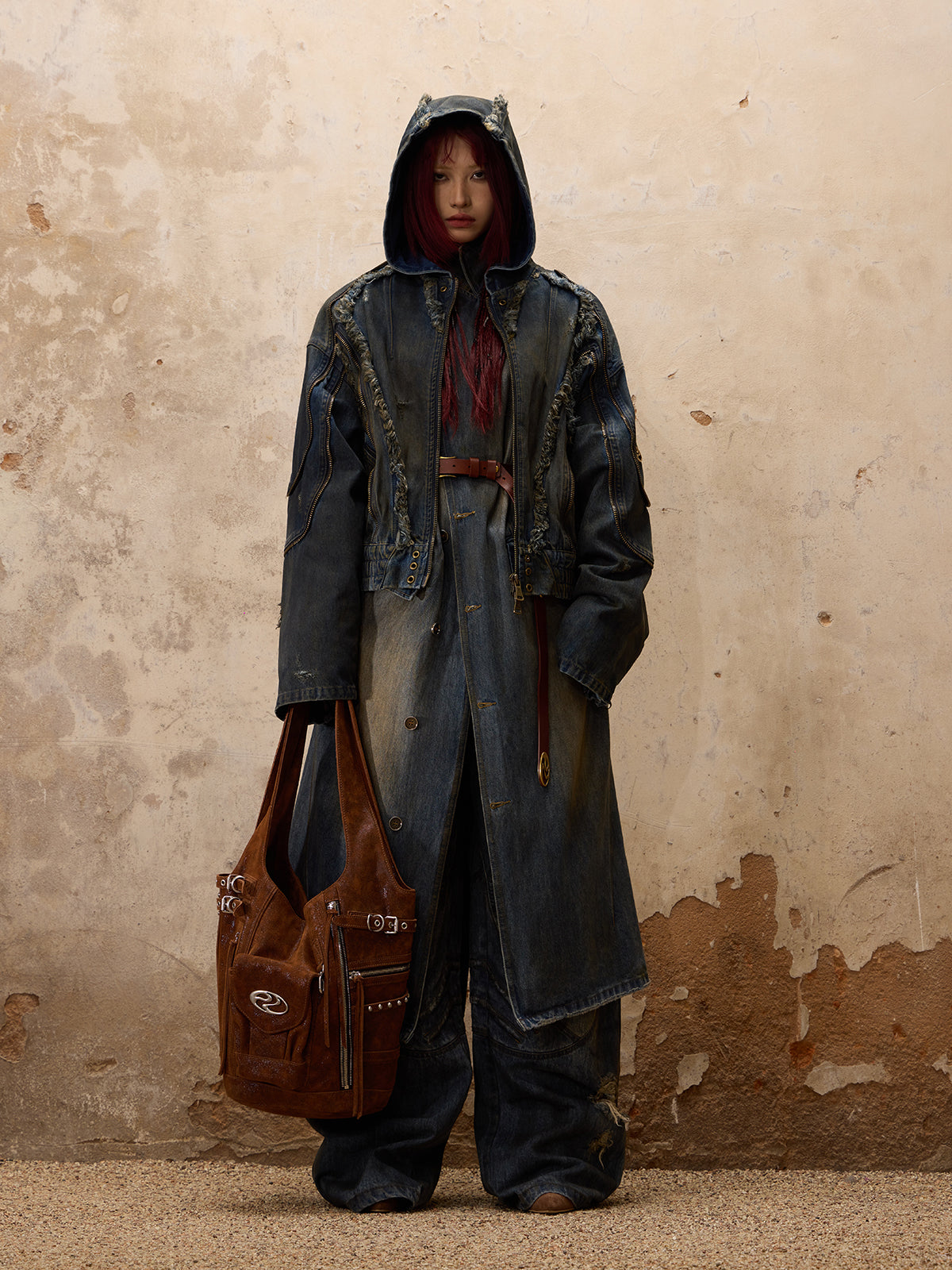  Dirty Trench Denim Coat