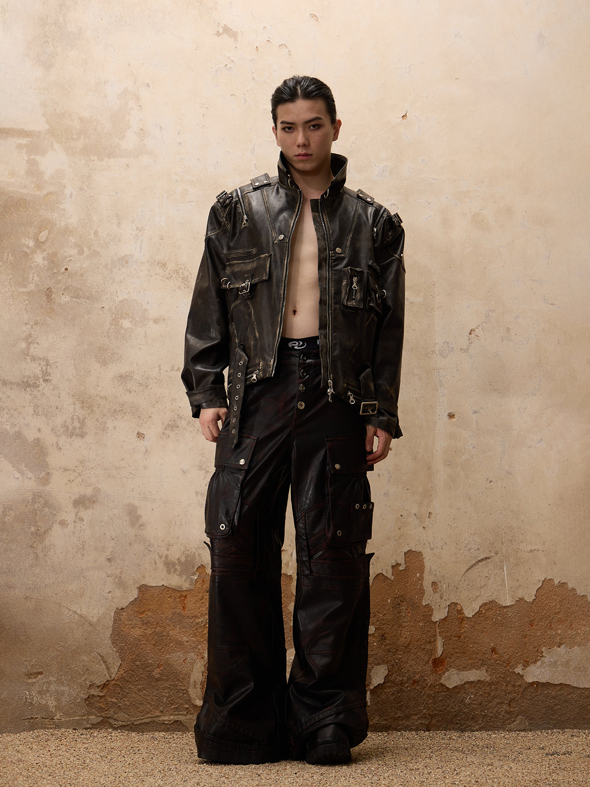 DAIPERSONSOUL* 23FW Leather Tousers