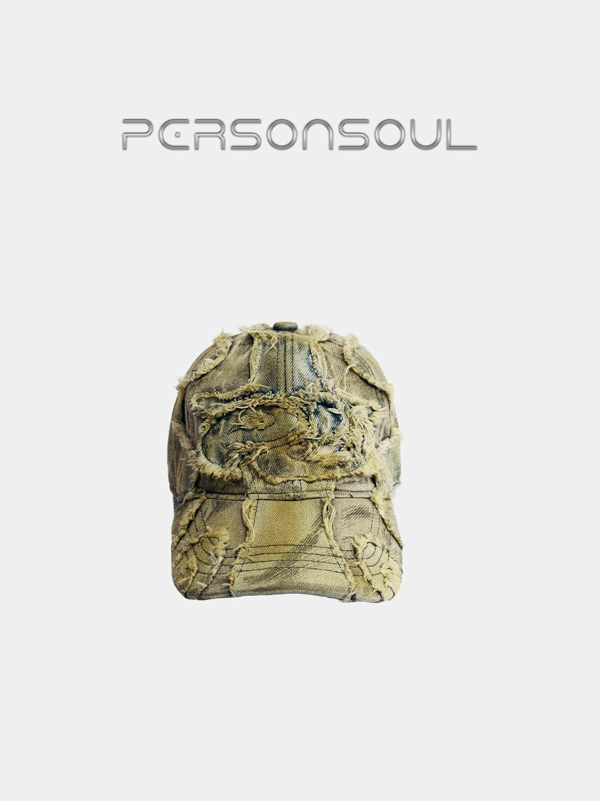 Personsoul Distressed Denim Baseball Cap