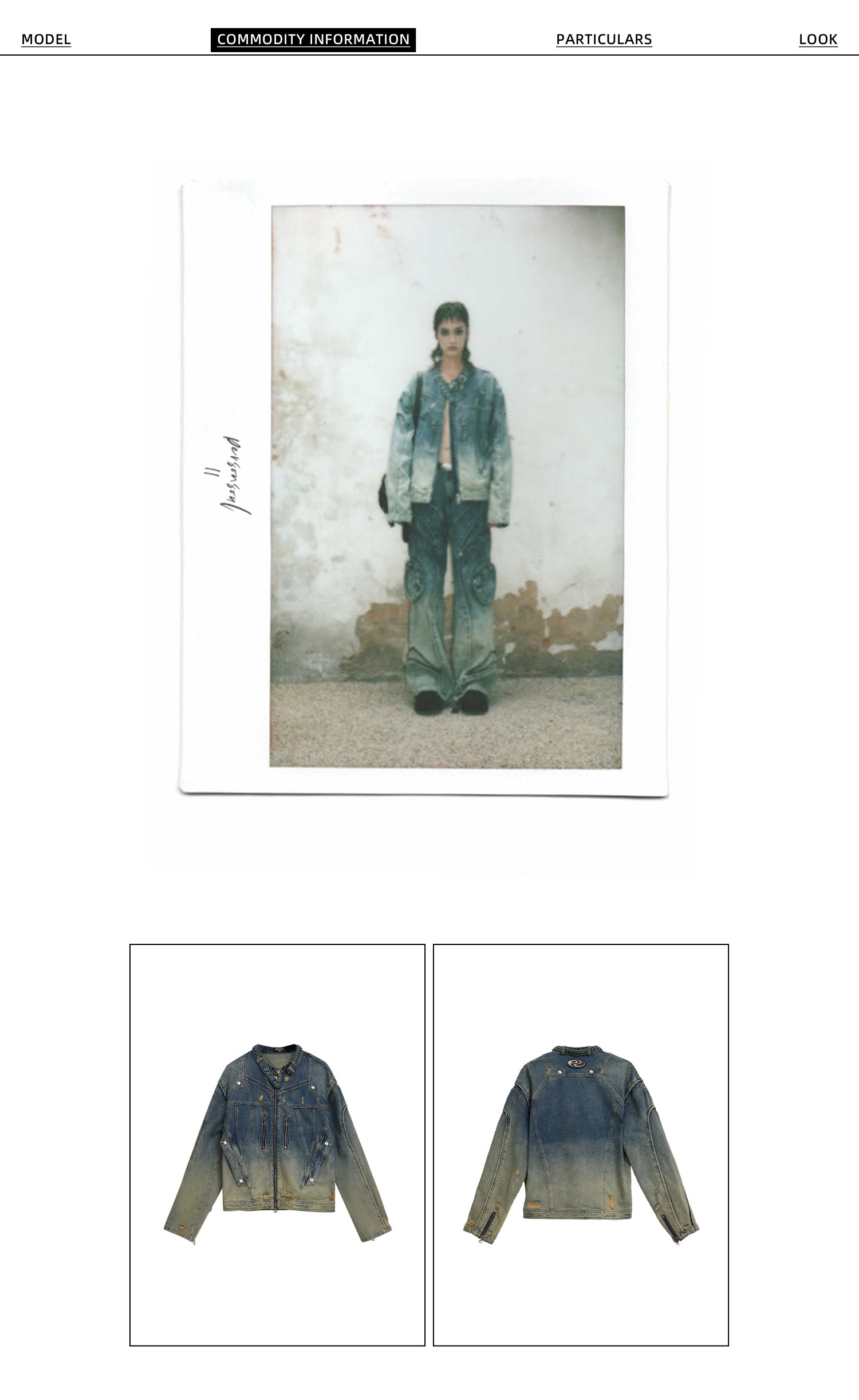 Personsoul Washing Denim Jacket