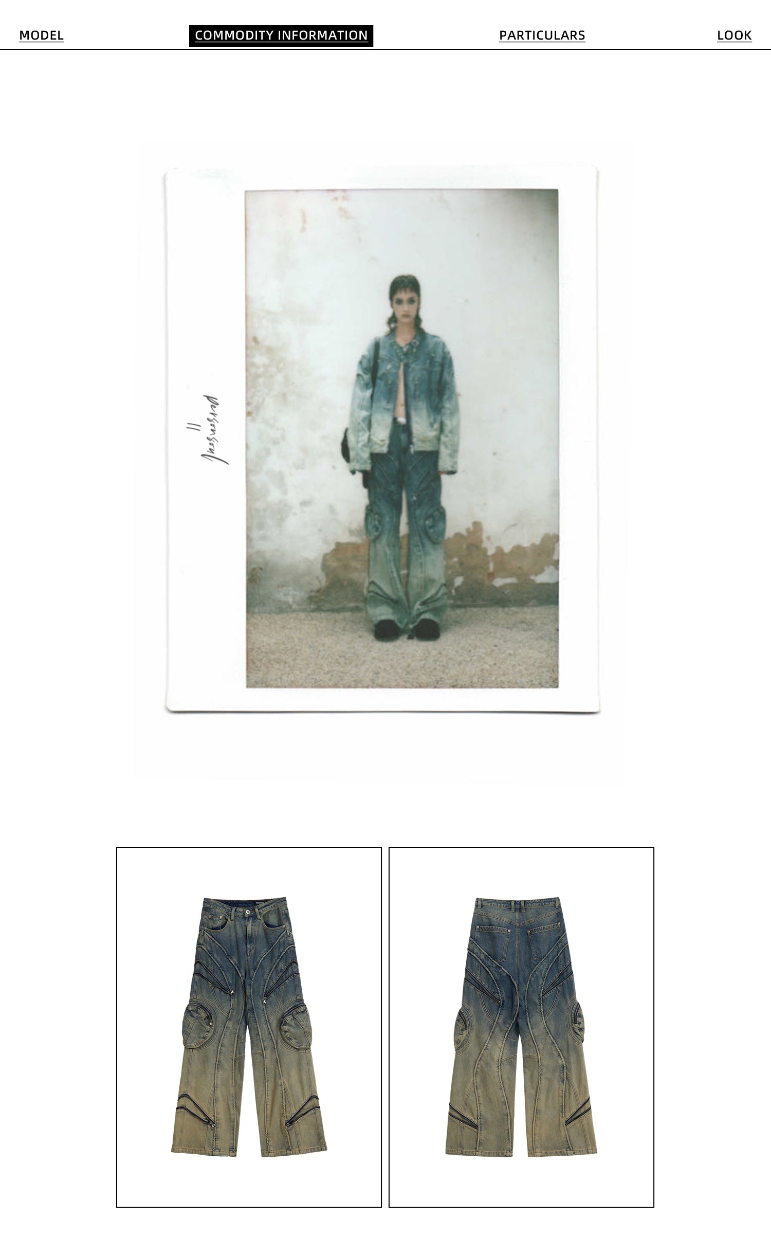 Washing  Gradient Denim Jeans