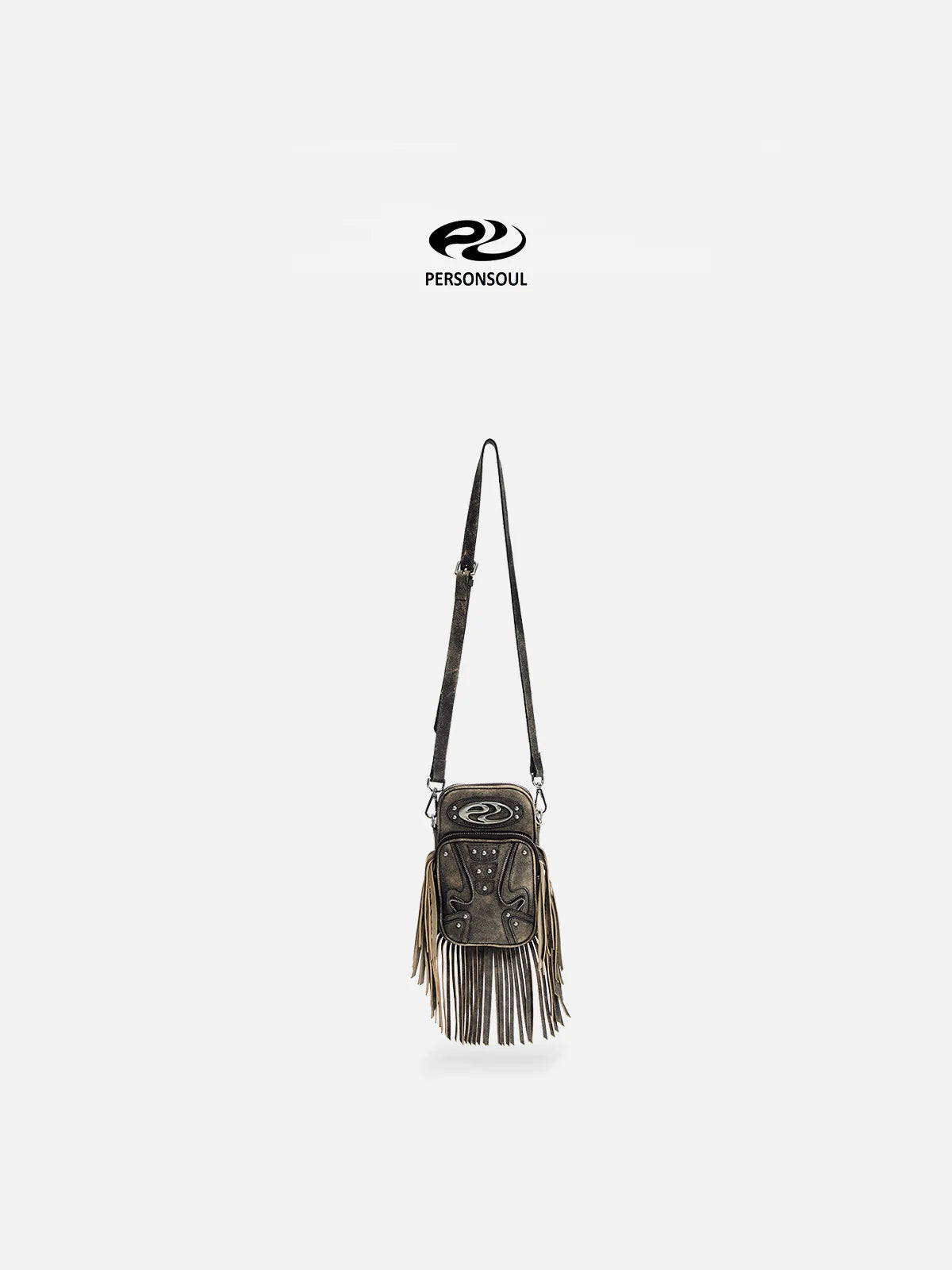 Personsoul Fringe Leather Cell Phone Bag