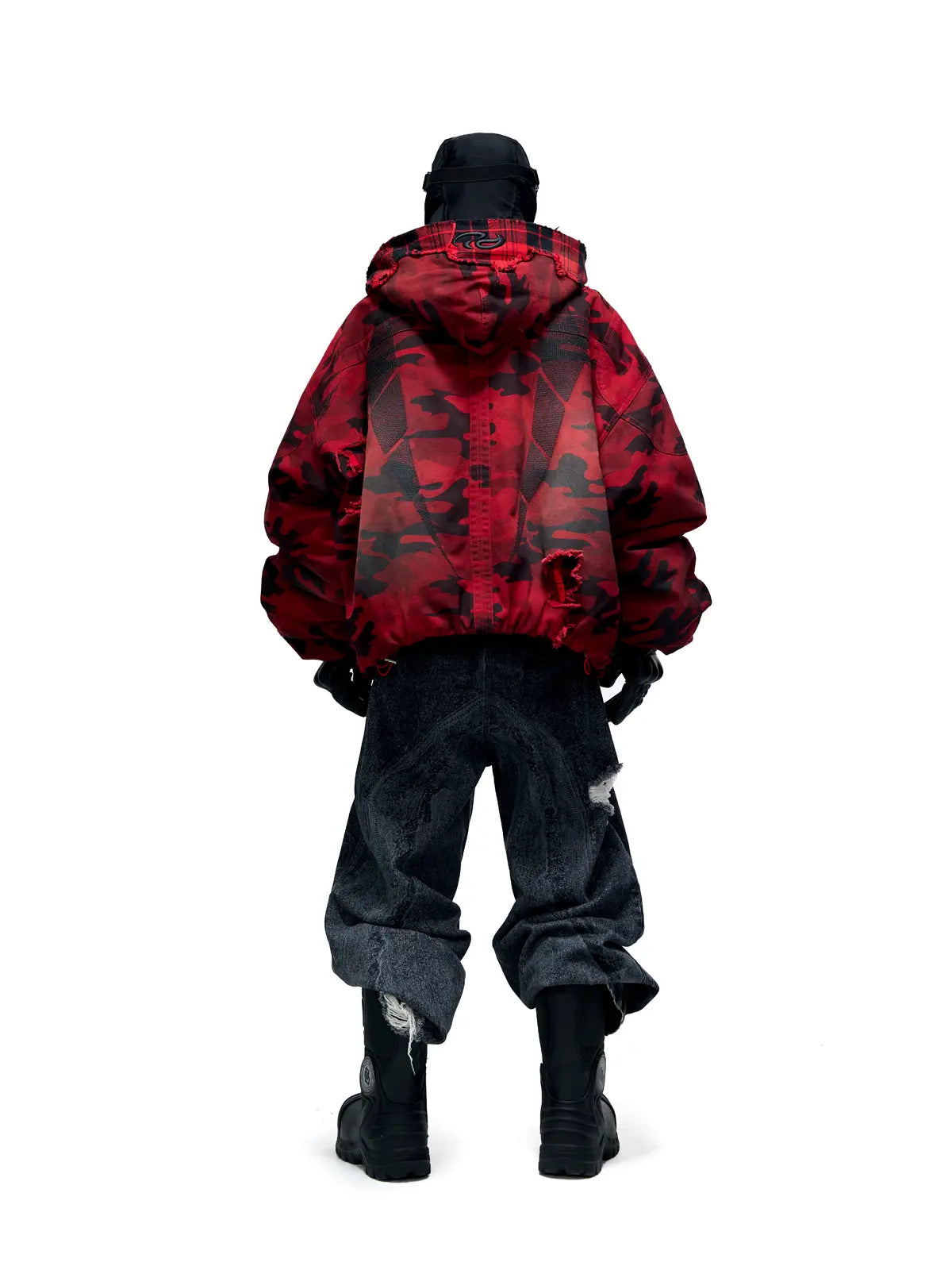 Red Camo Hoodie  Cotton Jacket