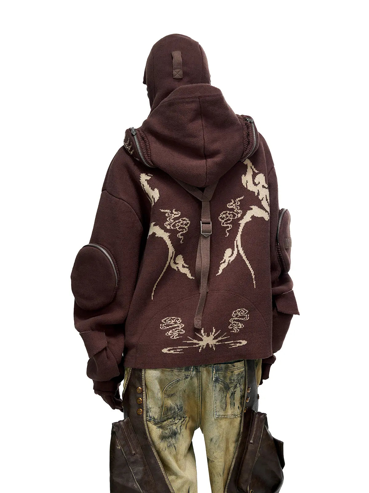 Totem Hoodie Sweater with Face Mask