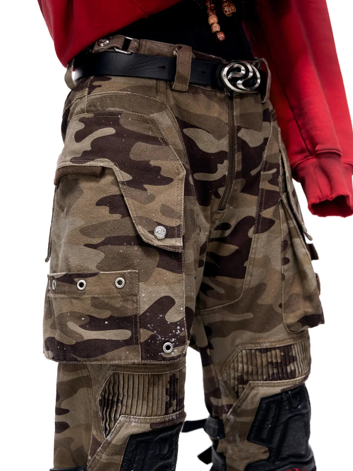 Personsoul Mico-flare Camo Cargo Pant