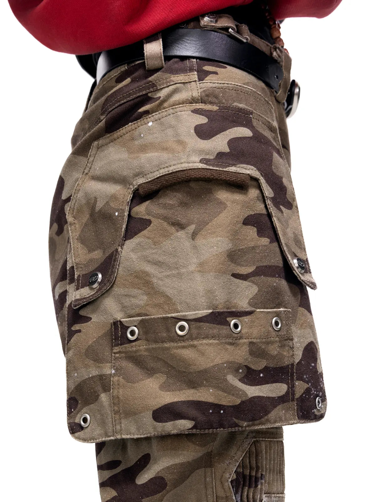 Personsoul Mico-flare Camo Cargo Pant