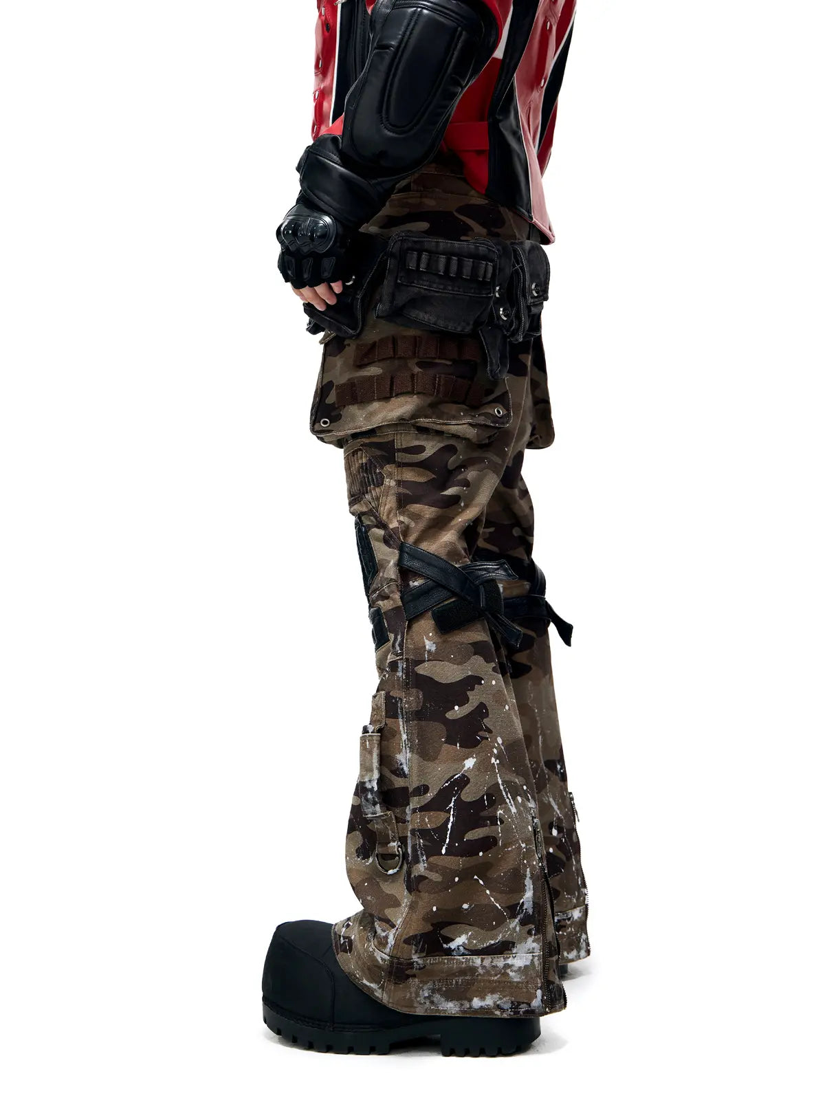 Personsoul Mico-flare Camo Cargo Pant