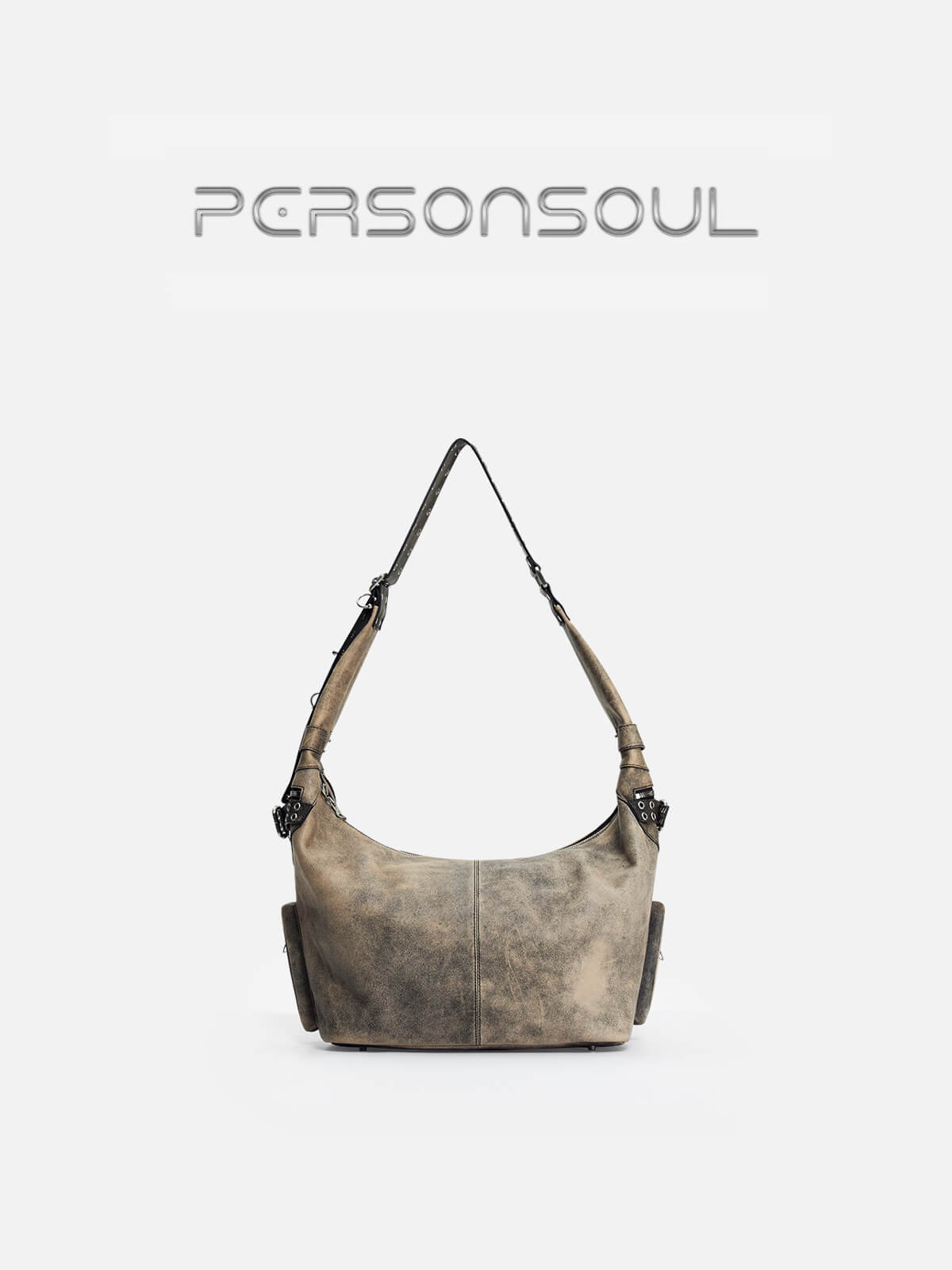 small brown leather shoulder bag