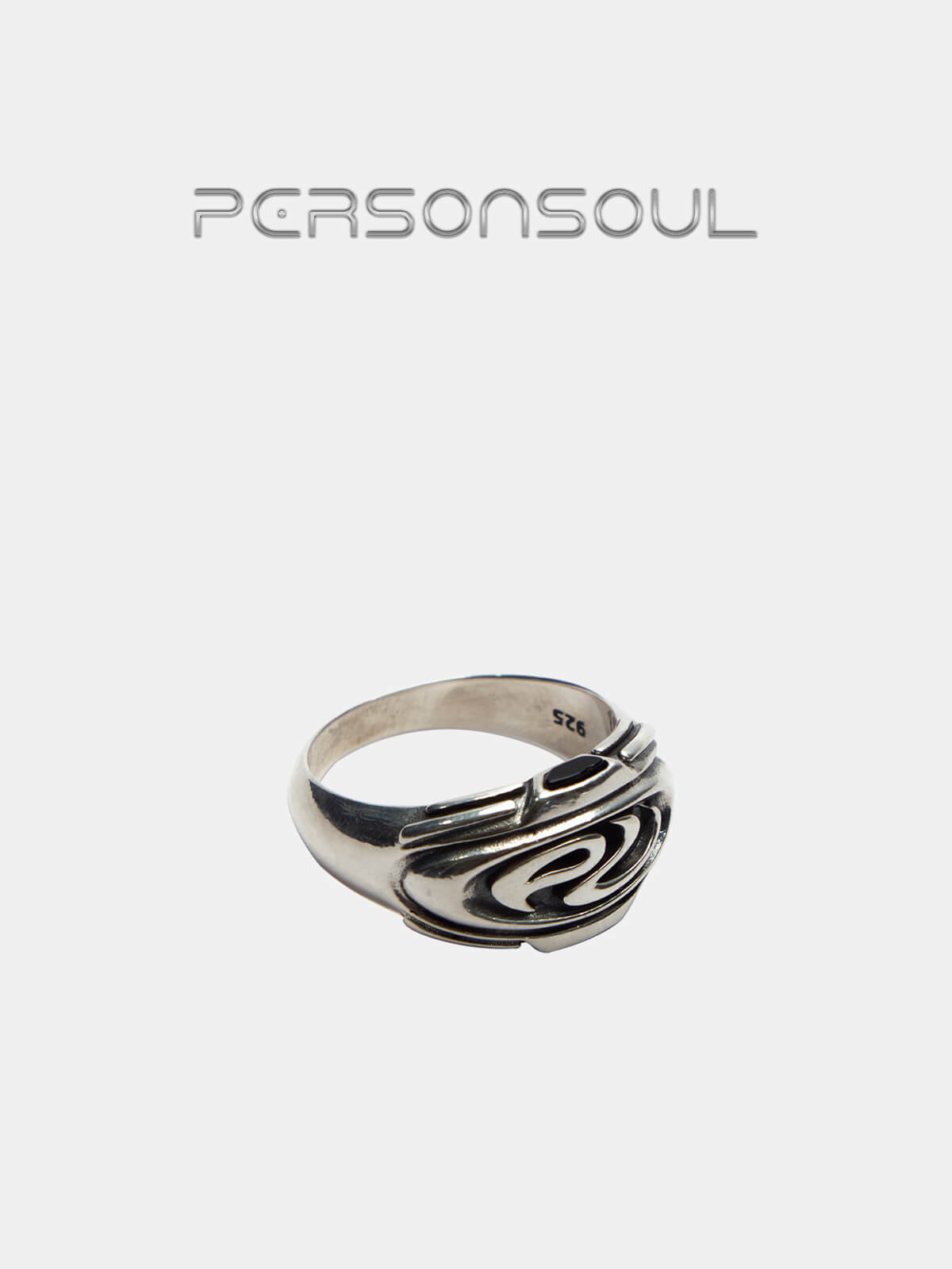 Personsoul Silver Logo Signet Ring