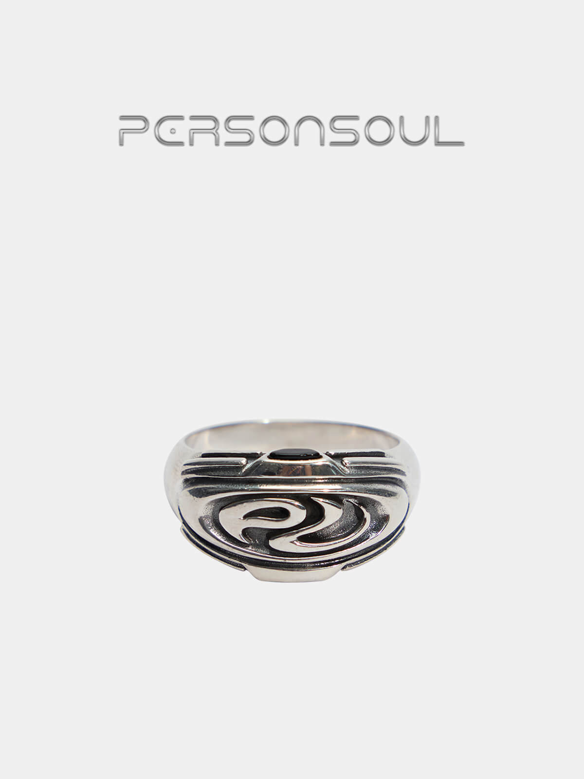 Personsoul Silver Logo Signet Ring